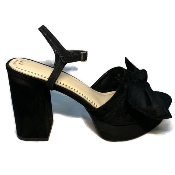 Sam Edelman Shoes - Circus by Sam Edelman Platform Bow Black Suede